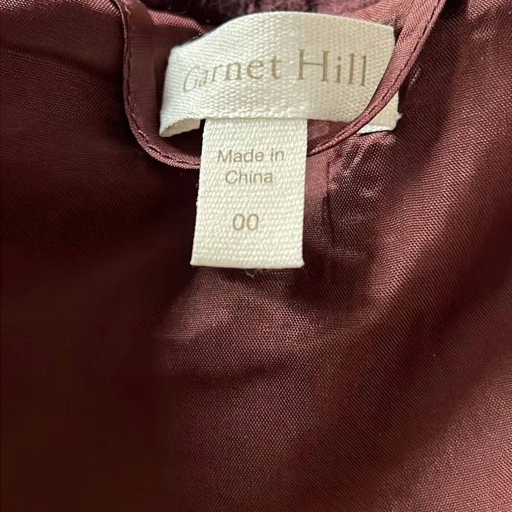 * Garnet Hill plum boiled wool jacket - Picture 8 of 8